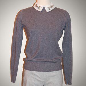 VILA MILANO Rhinestone Collar Pullover Sweater